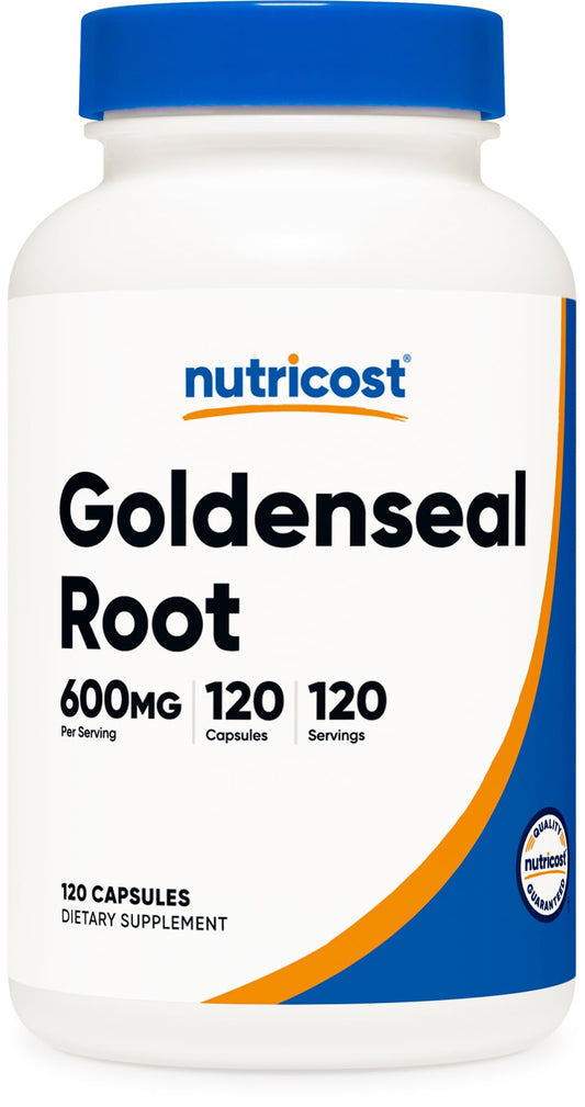 Pre-Order | Arrives in 5–10 Days – Nutricost Goldenseal Root 600mg, 120 Capsules - Non-GMO, Gluten Free, Vegetarian Capsules