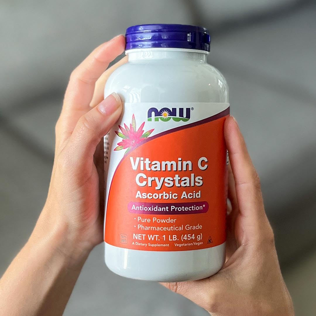 Pre-Order | Arrives in 5–10 Days – NOW Foods Supplements, Vitamin C Crystals (Ascorbic Acid) Powder , Antioxidant Protection*, 1-Pound