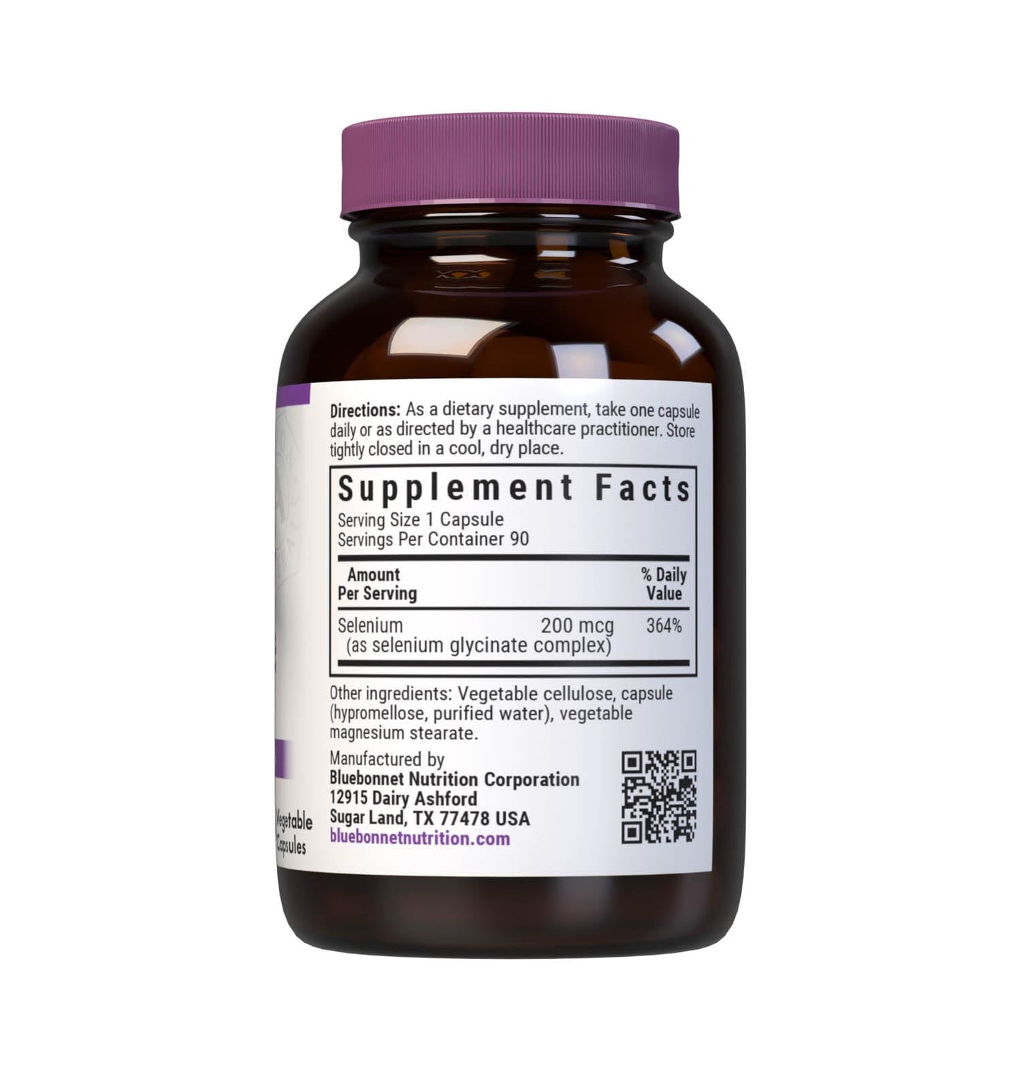 Pre-Order | Arrives in 5–10 Days – Bluebonnet Nutrition Albion Selenium Glycinate, Immune Health*, Thyroid Health*, Soy-Free, Gluten-Free, Non-GMO, Kosher Certified, Dairy-Free, Vegan, 90 Vegetable Capsules, 90 Servings