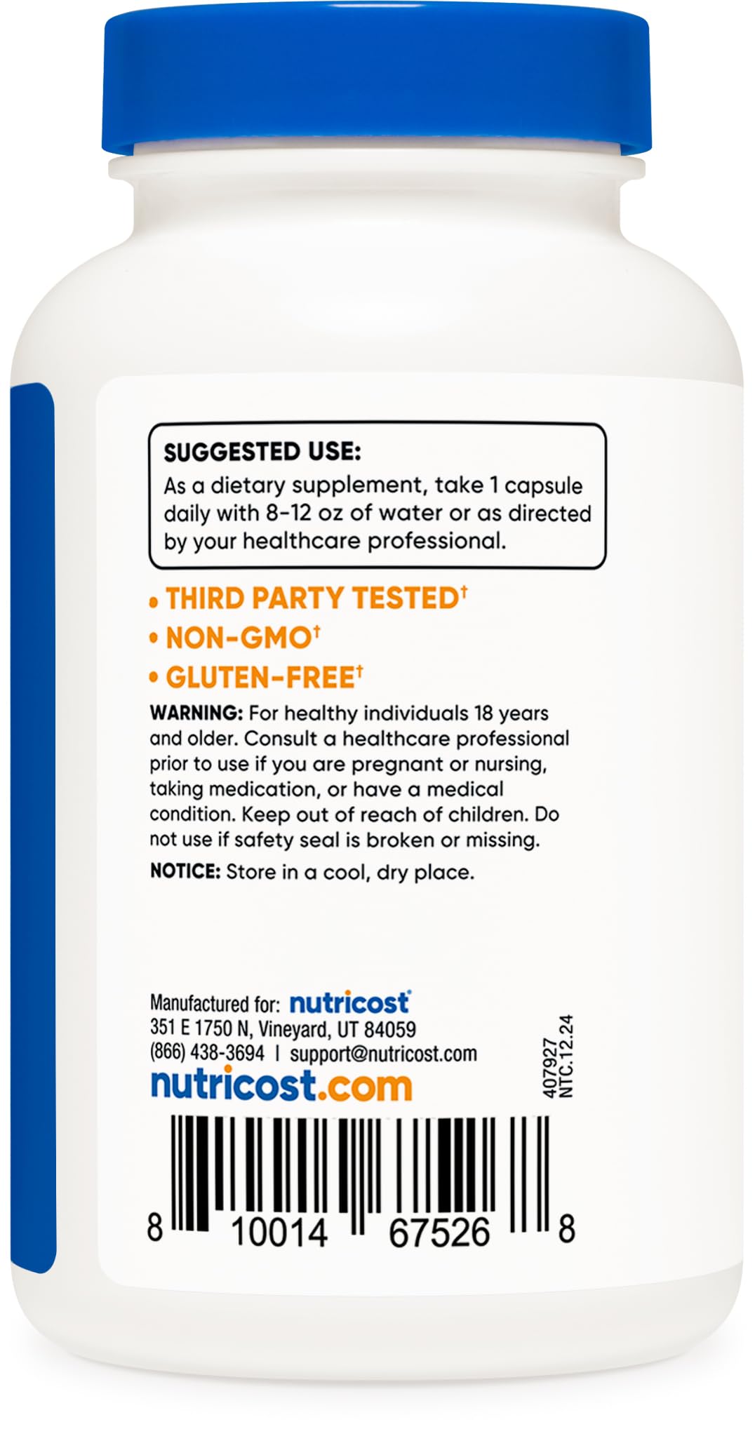 Pre-Order | Arrives in 5–10 Days – Nutricost Biotin (Vitamin B7) 10,000mcg (10mg) Vitamin Supplement, 240 Capsules - Vegetarian, Gluten Free, Quick Release, Non-GMO