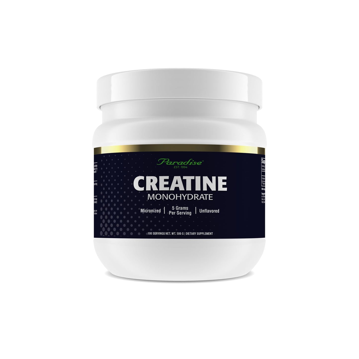 Pre-Order | Arrives in 5–10 Days – Paradise Creatine Monohydrate Powder - Micronized for Enhanced Absorption - Supports Muscle Building & Athletic Performance - 500g - 100 Servings
