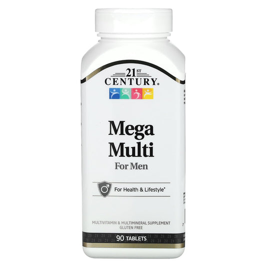 Pre-Order | Arrives in 5–10 Days – 21st Century Mega Multi for Men Tablets, 90 Count