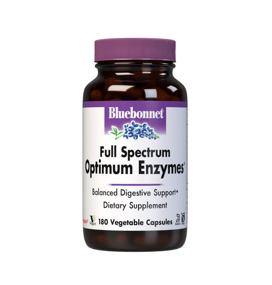 Pre-Order | Arrives in 5–10 Days – Bluebonnet Full Spectrum Optimum Enzymes Vegetarian Capsules, 180 Count