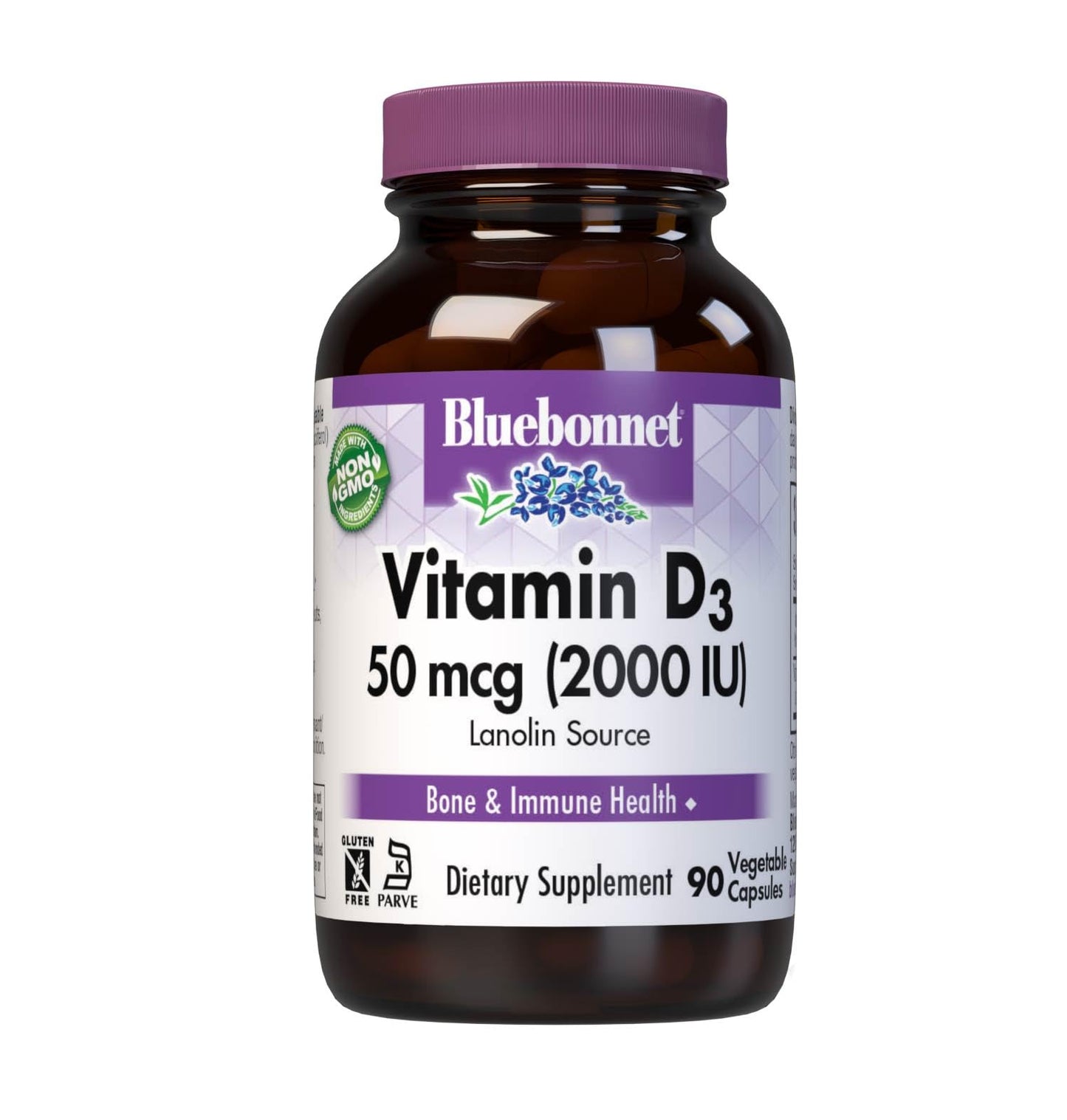 Pre-Order | Arrives in 5–10 Days – BlueBonnet Vitamin D3 2000 IU Vegetable Capsules, 90 Count