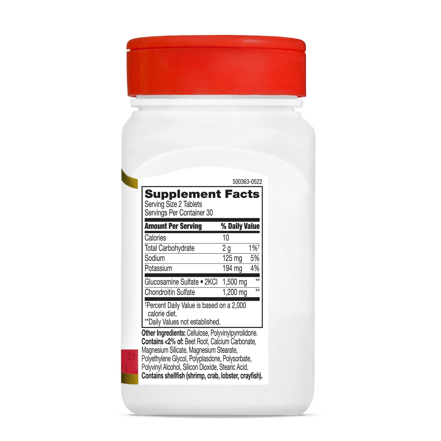 Pre-Order | Arrives in 5–10 Days – 21st Century Glucosamine Chondroitin 750/600mg - Triple Strength, Tablets, 60 Count