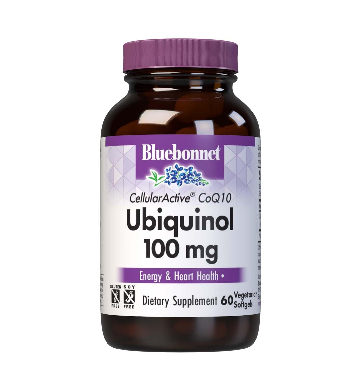 Pre-Order | Arrives in 5–10 Days – Bluebonnet Ccellular Active CoQ10 Ubiquinol Vegetarian Softgels, 100 mg, Maroon, 60 Count
