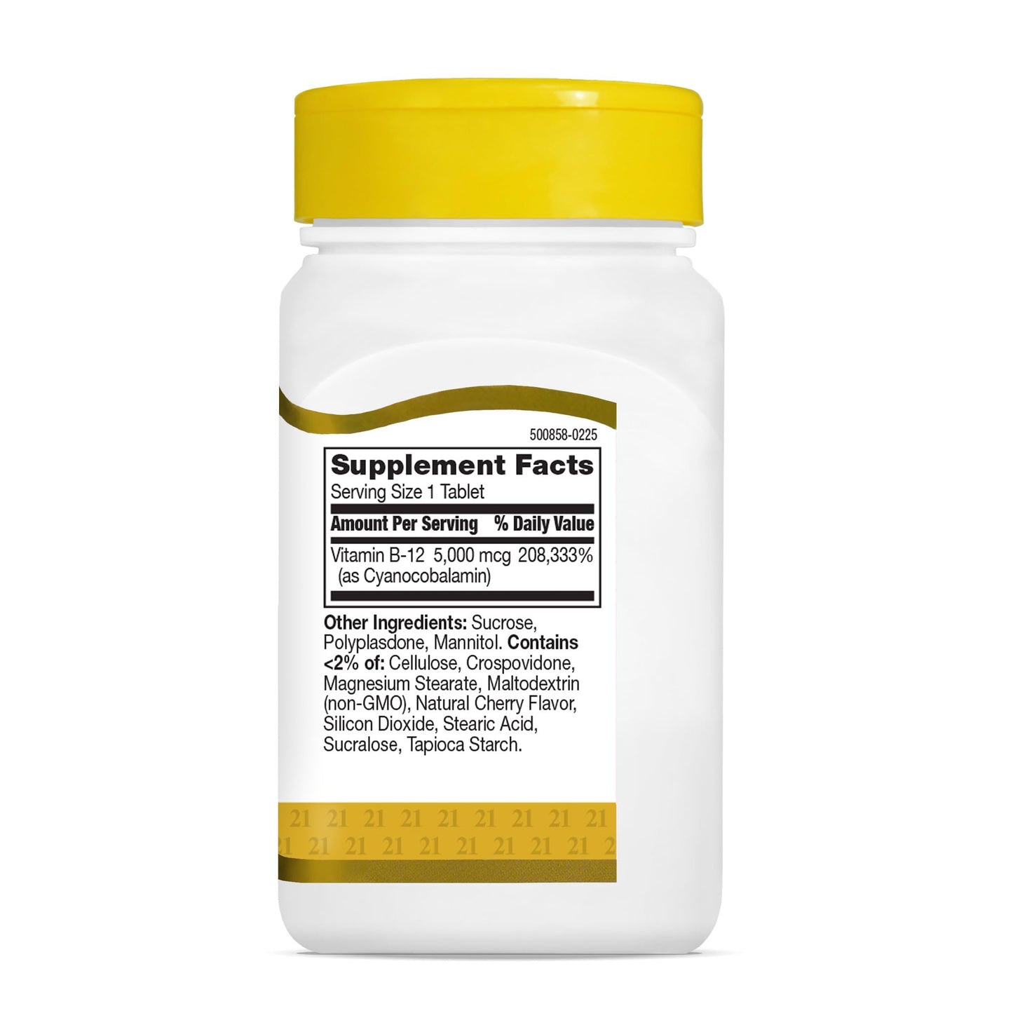 Pre-Order | Arrives in 5–10 Days – 21st Century B-12 5000 mcg, 110 Cherry Flavored Sublingual Tablets, 110 Count