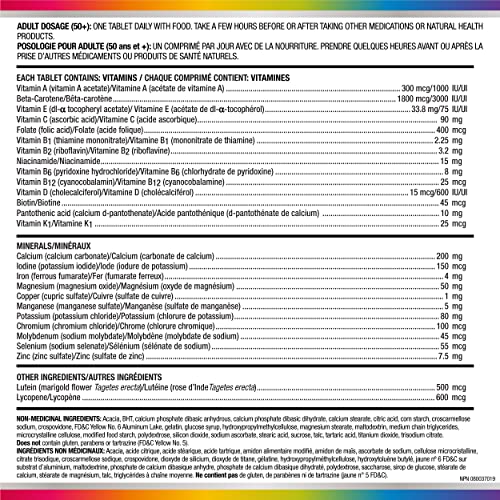 Pre-Order | Arrives in 5–10 Days – Centrum Adult Select Essentials Mulitvitamins/Minerals Supplement for Men & Women 50 Plus, 250 Tablets