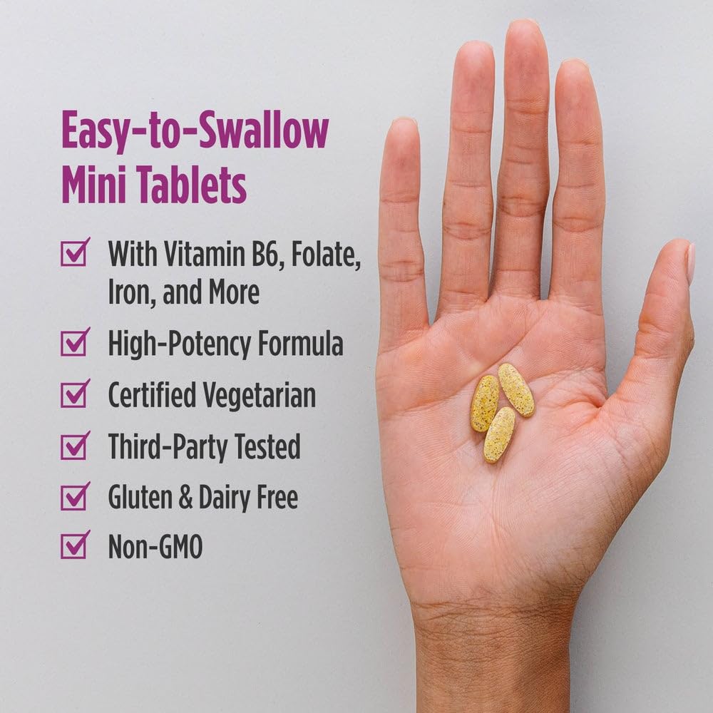 Pre-Order | Arrives in 5–10 Days – Nordic Naturals Vegetarian Prenatal Multivitamin Minis - 90 Easy to Swallow Tablets - Highly Absorbable Multivitamin and Mineral Supplement to Support Pregnancy - Non-GMO, 30 Servings