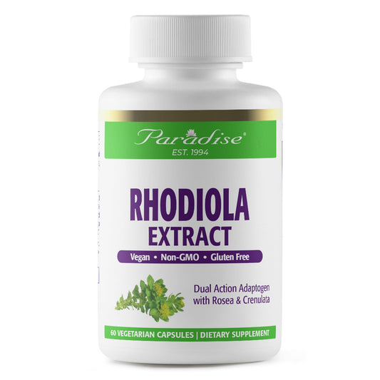 Pre-Order | Arrives in 5–10 Days – Paradise Herbs Rhodiola Extract 500mg, Super Potent Antioxidant, Ultra Pure, Vegan, Non-GMO, Gluten Free, 60 Vegetarian Capsules