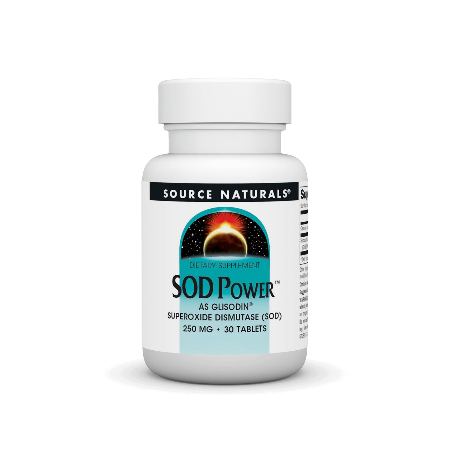 Pre-Order | Arrives in 5–10 Days – Source Naturals SOD Power As Glisodin, Superoxide Dismutase, Dietary Supplement 250mg - 30 Tablets