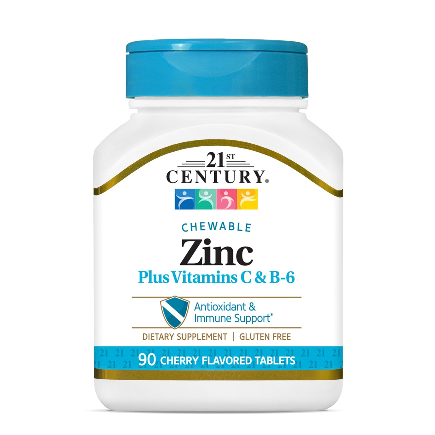 Pre-Order | Arrives in 5–10 Days – 21st Century Zinc Chewable Withc & B6 - Cherry, 90 Count