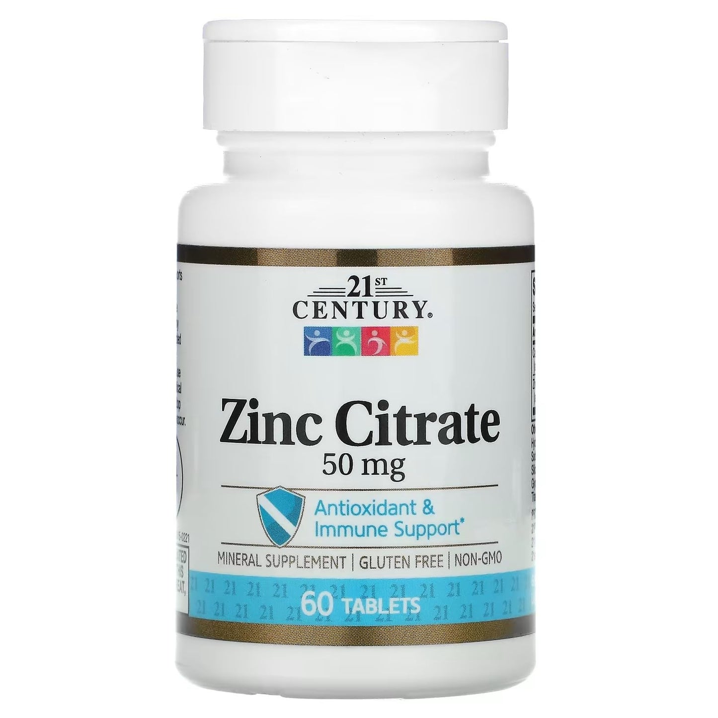 Pre-Order | Arrives in 5–10 Days – 21st Century HealthCare Zinc Citrate Tablets 50mg, 60 Count