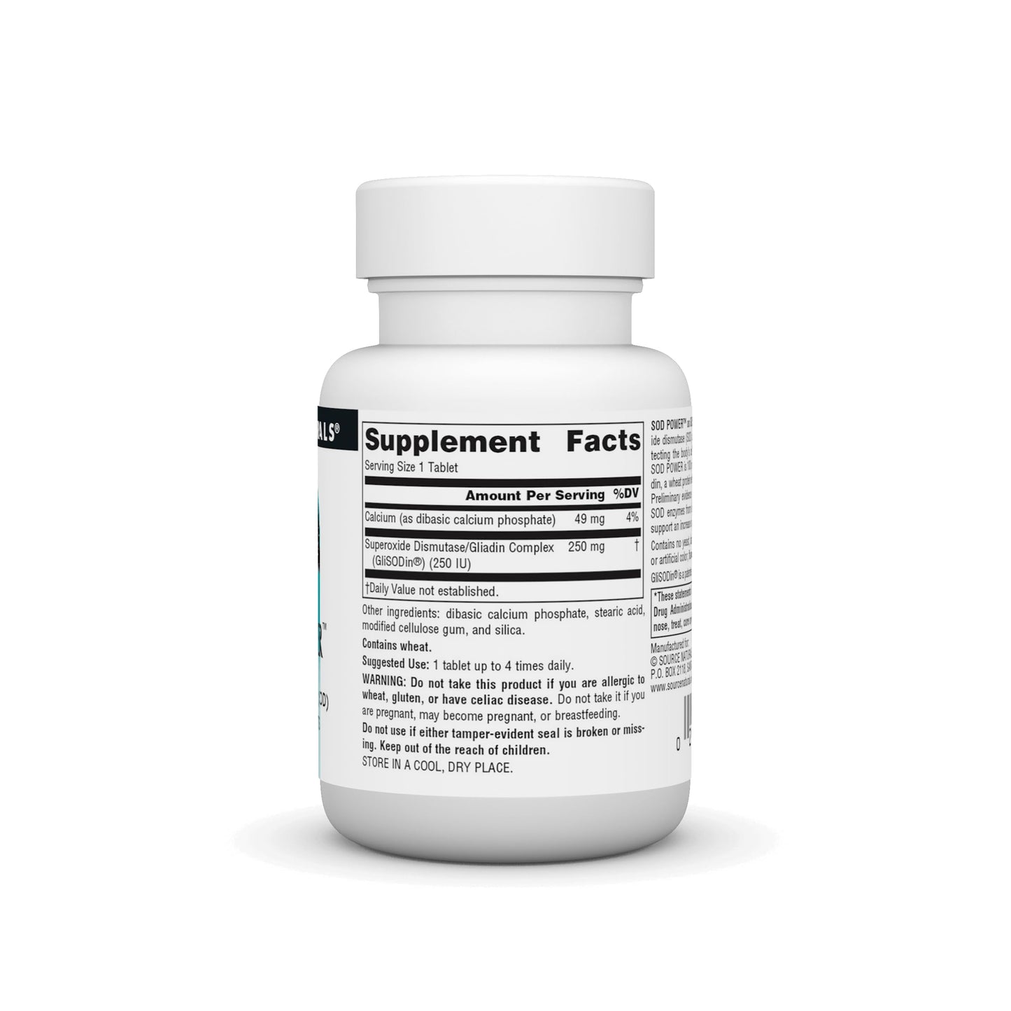 Pre-Order | Arrives in 5–10 Days – Source Naturals SOD Power As Glisodin, Superoxide Dismutase, Dietary Supplement 250mg - 30 Tablets