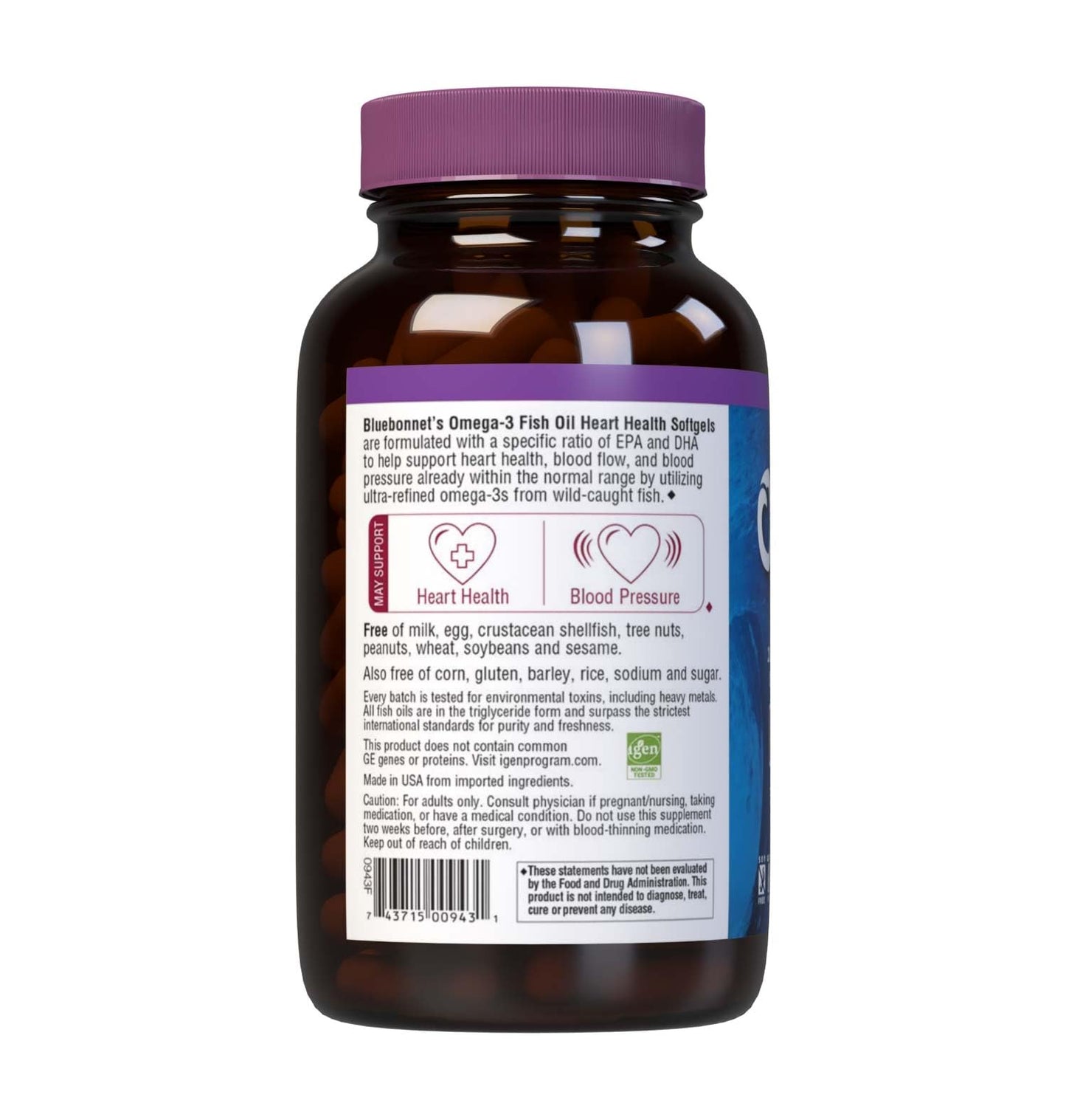 Pre-Order | Arrives in 5–10 Days – Bluebonnet Nutrition EPAx Omega-3 1000 MG Heart Formula, 120 CT
