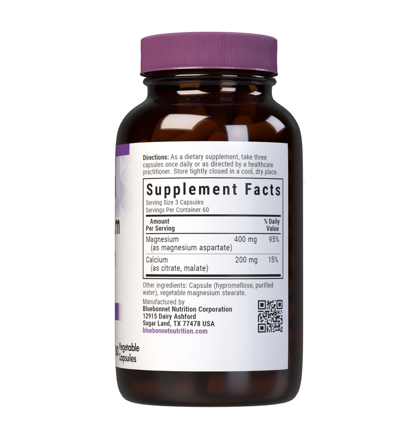 Pre-Order | Arrives in 5–10 Days – Bluebonnet Nutrition Magnesium & Calcium 2:1 Ratio, Bone Health*, Non-GMO, Vegan, Kosher Certified, Gluten-Free, Soy-Free, Dairy-Free, 180 Vegetable Capsules, 60 Servings