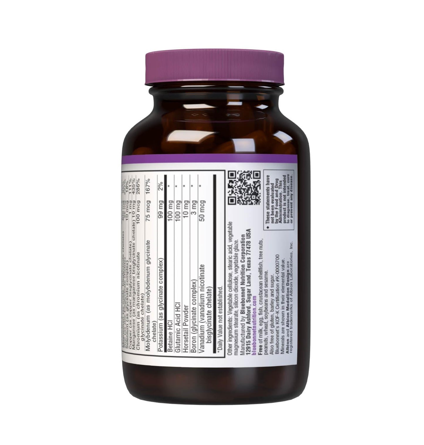 Pre-Order | Arrives in 5–10 Days – Bluebonnet Nutrition High Potency Chelated Multiminerals (Iron-Free), Albion Chelated Minerals, Soy-Free, Gluten-Free, Non-GMO, Kosher Certified, Dairy-Free, 60 Caplets, 20 Servings