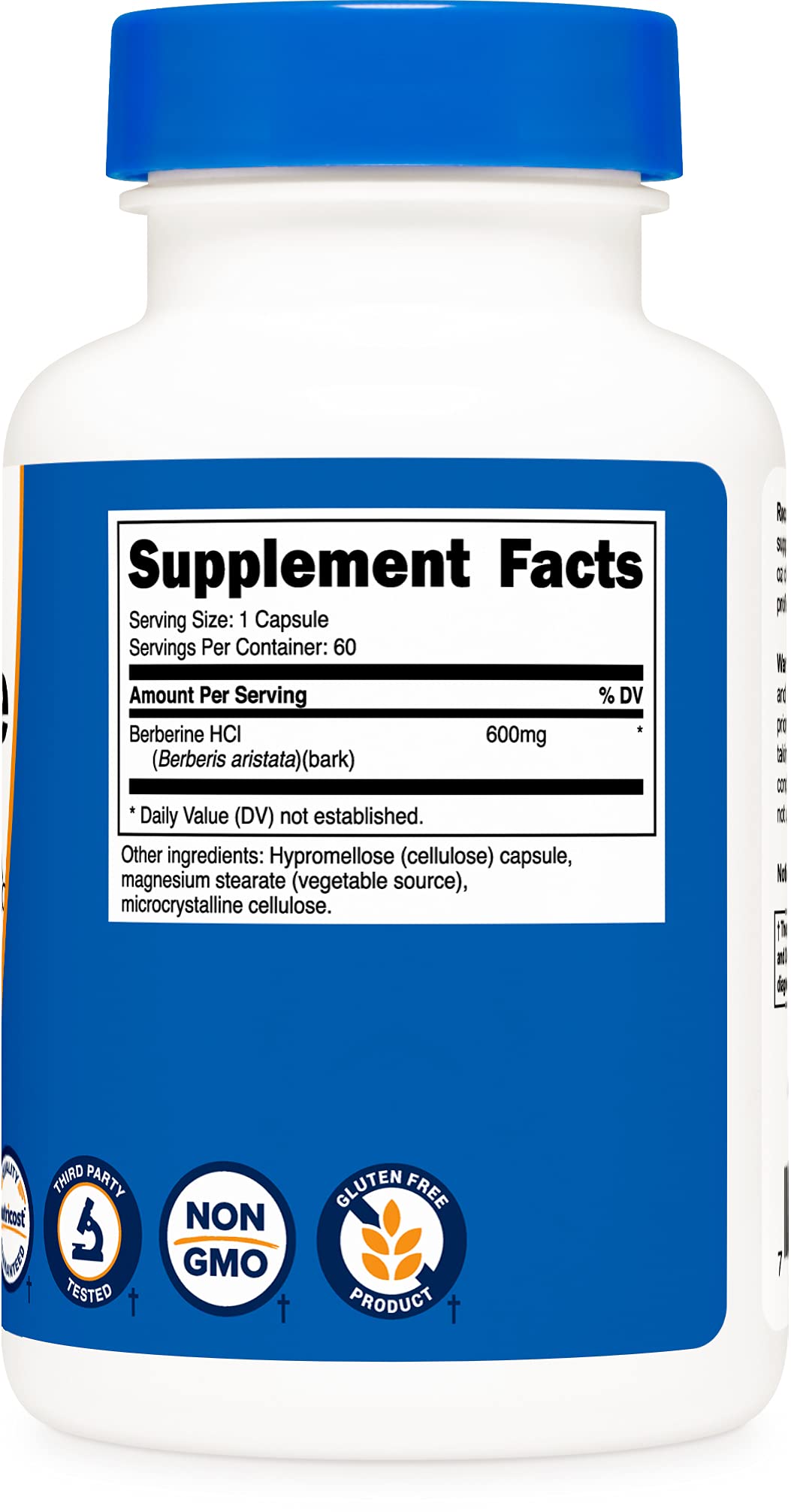 Pre-Order | Arrives in 5–10 Days – Nutricost Berberine HCl 600mg, 60 Capsules (2 Bottles) - Gluten Free, Veggie Caps, Non-GMO