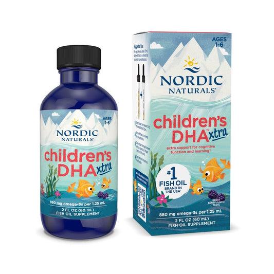 Pre-Order | Arrives in 5–10 Days – Nordic Naturals Children’s DHA Xtra, Berry Punch - 2 oz for Kids - 880 mg Total Omega-3s with EPA & DHA - Cognitive & Immune Function, Learning, Social Development - Non-GMO - 48 Servings