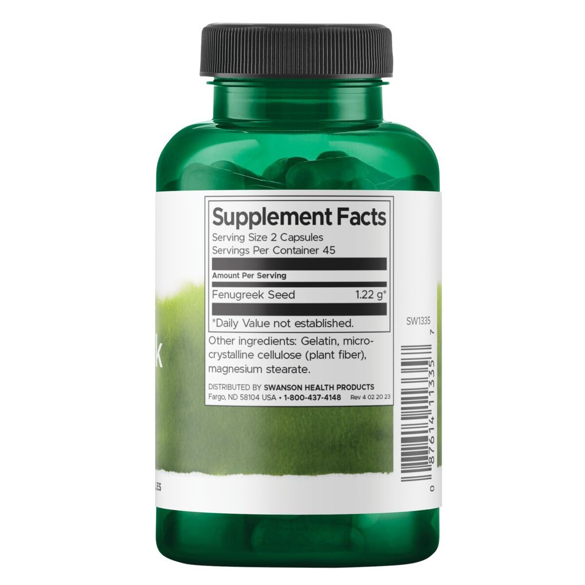 Pre-Order | Arrives in 5–10 Days – Swanson Full Specturm Fenugreek Seed - Herbal Supplement - (610 Milligrams 90 Capsules)