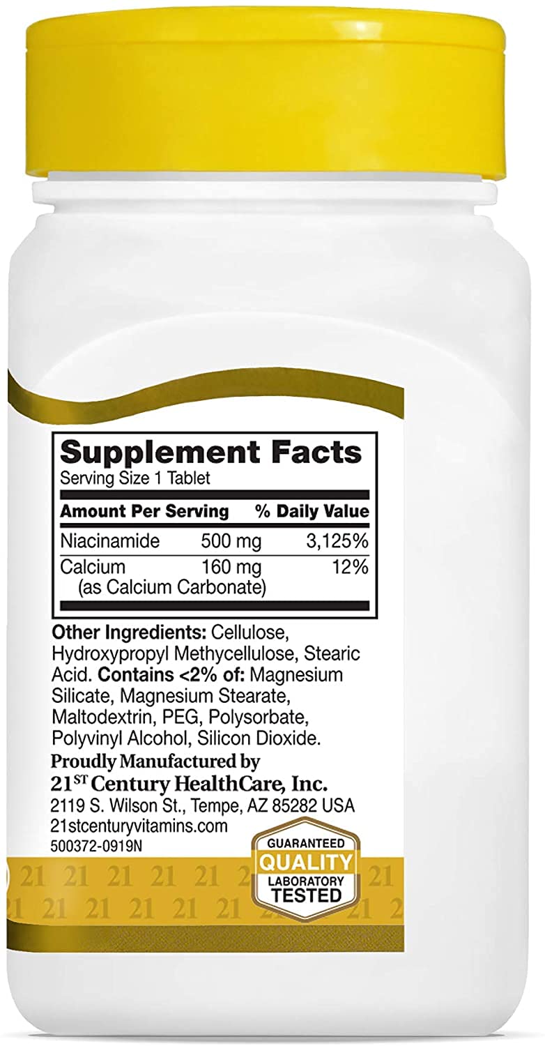 Pre-Order | Arrives in 5–10 Days – 21st Century Niacin 500 Mg Flush Free Capsules, 110-Count (Pack of 3)