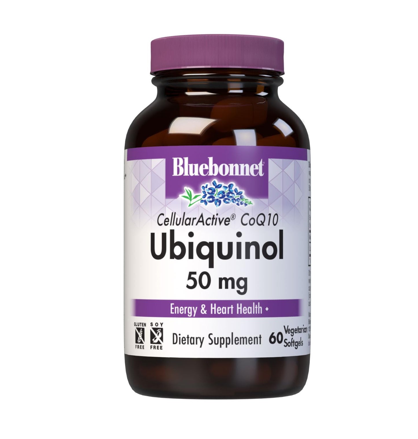 Pre-Order | Arrives in 5–10 Days – Bluebonnet Nutrition Cellular Active CoQ10 Ubiquinol 50 mg Vegetarian Softgels, Heart Health & Cellular Health, Ubiquinol from Kaneka, Non GMO, Gluten Free, Soy Free, Milk Free, 60 Vegetarian Softgels