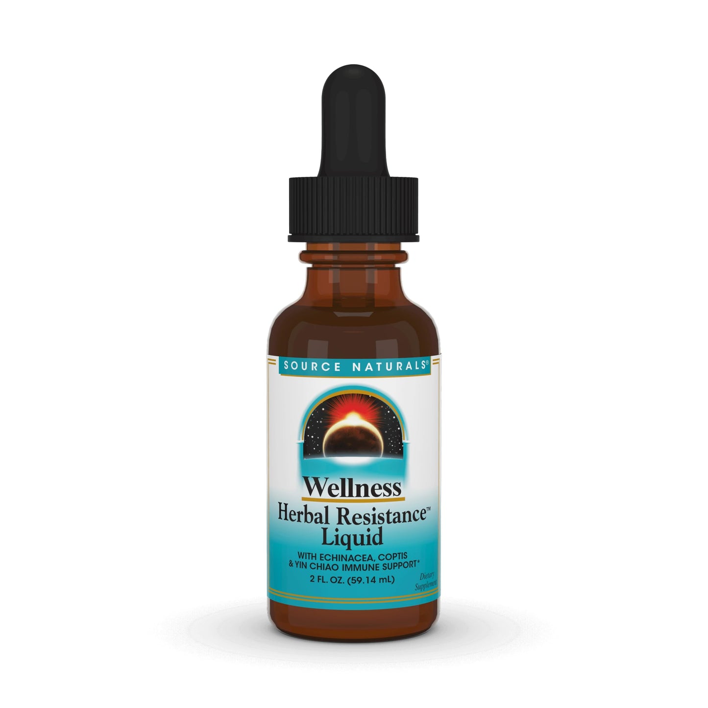 Pre-Order | Arrives in 5–10 Days – Source Naturals Herbal Resistance - Contains Echinacea, Yin Chiao, Elderberry, & More - 2 Fluid oz