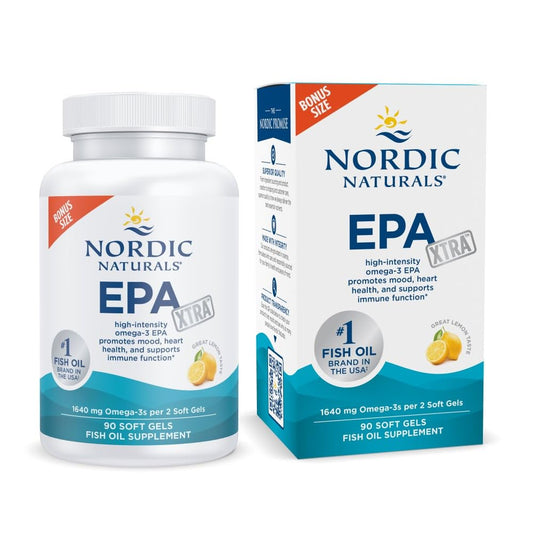 Pre-Order | Arrives in 5–10 Days – Nordic Naturals EPA Xtra, Lemon - 90 Soft Gels - 1640 mg Omega-3 - High-Intensity EPA Formula for Positive Mood, Heart Health & Healthy Immunity - Non-GMO - 45 Servings