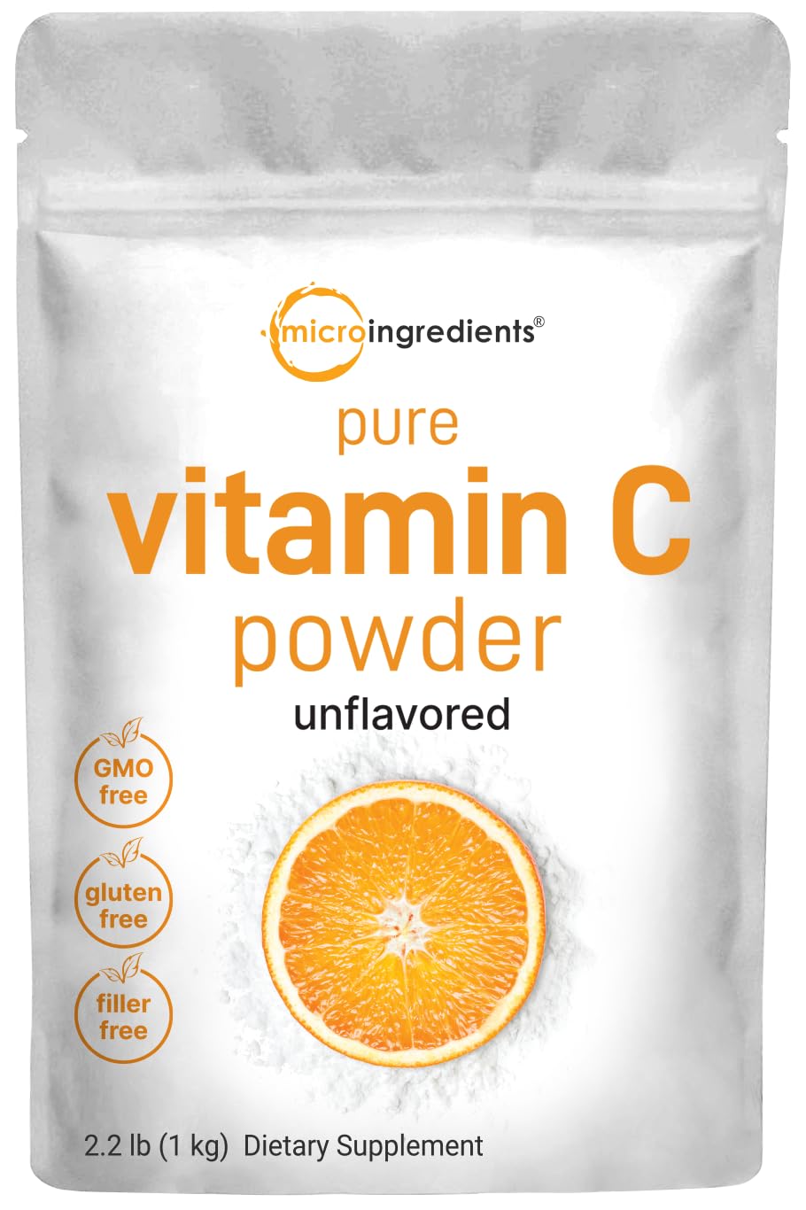 Pre-Order | Arrives in 5–10 Days – Pure Vitamin C Crystal Powder (Water Soluble Vitamin C 1000mg Per Serving), 1 KG (2.2 Pounds), Immune Vitamins and Strong Antioxidant, Pure Ascorbic Acid Powder Supplement