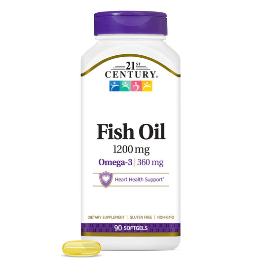 Pre-Order | Arrives in 5–10 Days – 21st Century Fish Oil, 1,200 mg, 90 Softgels