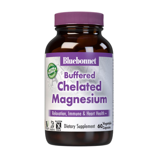 Pre-Order | Arrives in 5–10 Days – Bluebonnet Nutrition Albion Buffered Chelated Magnesium 200 mg, Magnesium Oxide, Stress Relief, Vegan, Non GMO, Gluten Free, Soy Free, Milk Free, Kosher, 60 Vegetable Capsules, 1 Month Supply
