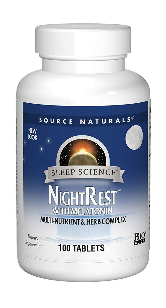 Pre-Order | Arrives in 5–10 Days – Night Rest with Melatonin Source Naturals, Inc. 100 Tabs