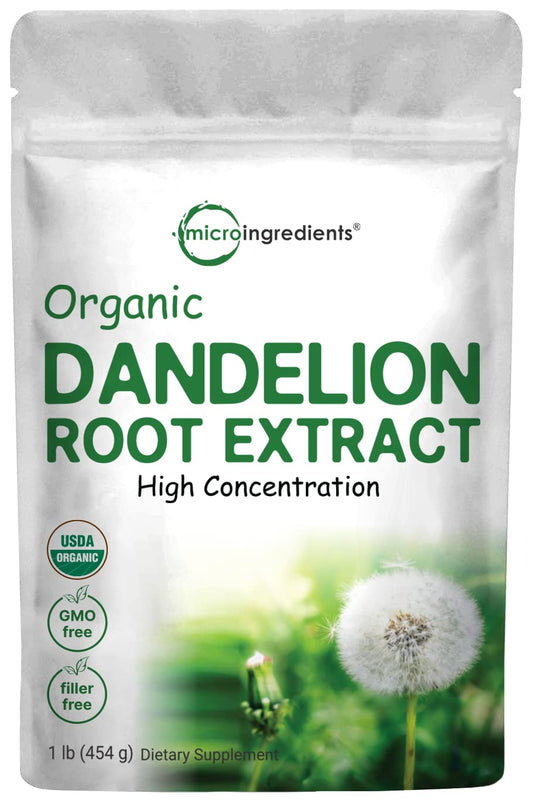 Pre-Order | Arrives in 5–10 Days – Organic Dandelion Root Tea Powder, 1lb (16oz) | Up to 450 Servings | Pure Dark Roasted Dandelion Root Supplement for Tea | Herbal Extract for Digestion & Immune Support | Caffeine Free, Non-GMO
