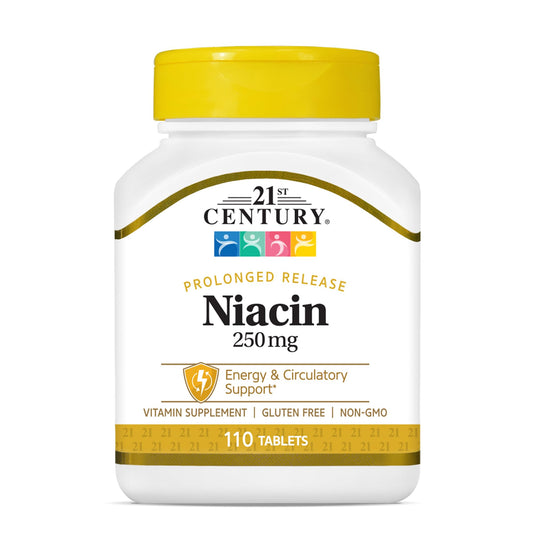 Pre-Order | Arrives in 5–10 Days – 21st Century Niacin 250 mg Tablets, 110-Count (Pack of 2)
