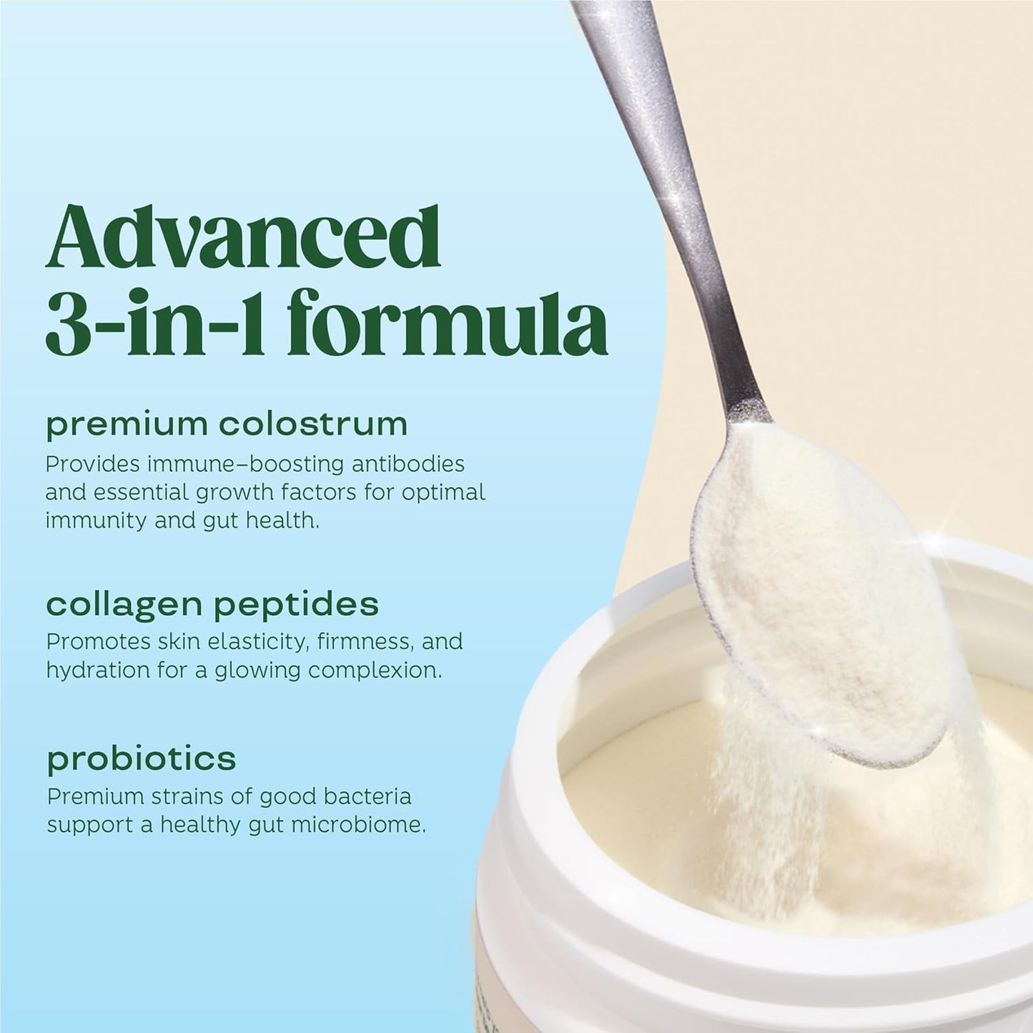 Pre-Order | Arrives in 5–10 Days –
Bloom Nutrition Bovine Colostrum Powder for Gut Health, Immune Support, Hair Growth & Beauty Supplement, Gluten Free, Sugar Free | Unflavored, 25 Servings