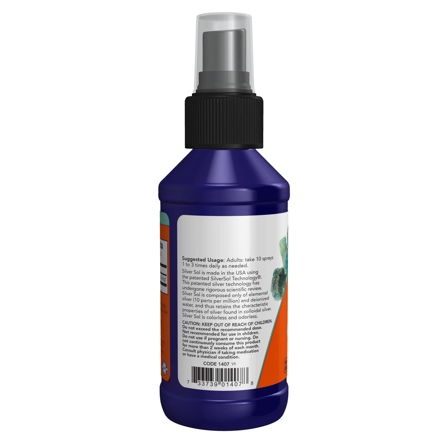 Pre-Order | Arrives in 5–10 Days – NOW Foods Supplements, Silver Sol 10 PPM with Elemental Silver and Deionized Water, Liquid, 4-Ounce