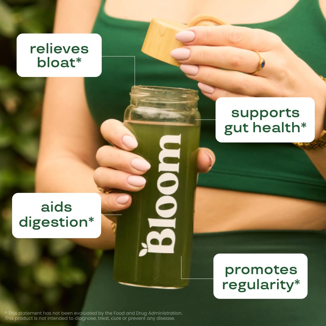 Pre-Order | Arrives in 5–10 Days –
Bloom Nutrition Superfood Greens Powder, Digestive Enzymes with Probiotics and Prebiotics, Gut Health, Bloating Relief for Women, Chlorella, Green Juice Mix with Beet Root Powder, 60 SVG, Original