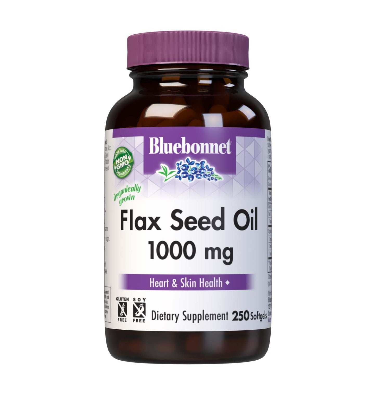 Pre-Order | Arrives in 5–10 Days – BlueBonnet Nutrition Flax Seed Oil Certified Organic 1000 mg, 250 Softgels