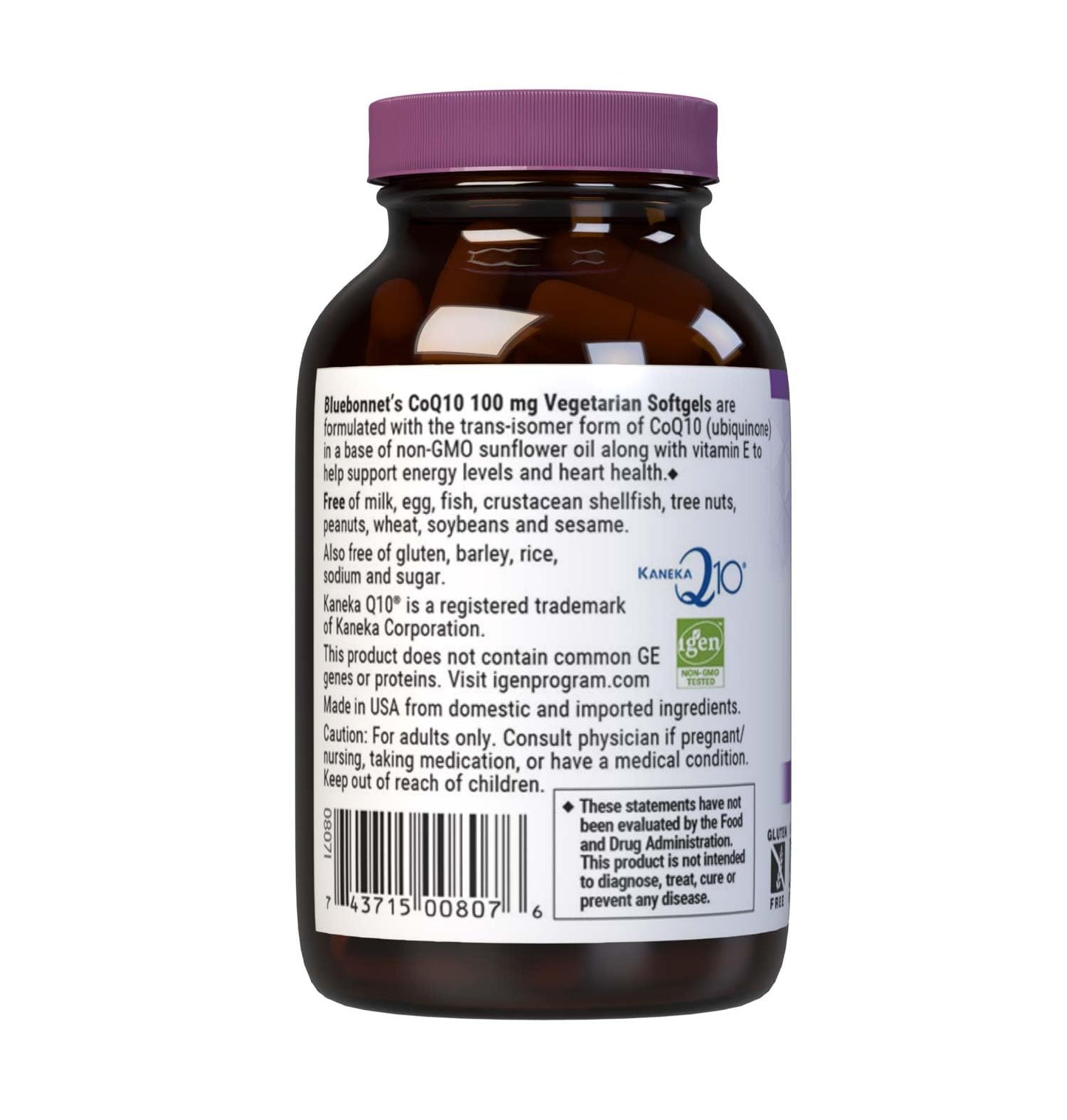 Pre-Order | Arrives in 5–10 Days – Bluebonnet Nutrition CoQ10 100 mg, Energy Production*, Heart Health*, Non-GMO, Gluten-Free, Soy-Free, Vegetarian Friendly, 30 Vegetarian Softgels, 30 Servings