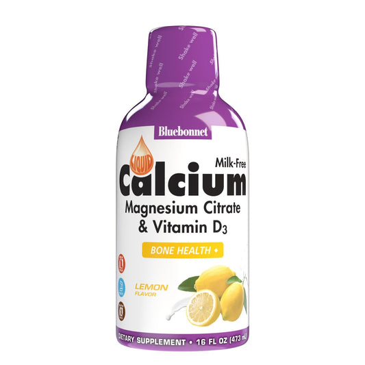 Pre-Order | Arrives in 5–10 Days – Bluebonnet Nutrition Liquid Calcium Citrate Magnesium Citrate, Vitamin D3, Bone Health, Gluten Free, Soy free, milk free, kosher, 32 Servings, Lemon Flavor, 16 Fl Oz (Pack of 1)
