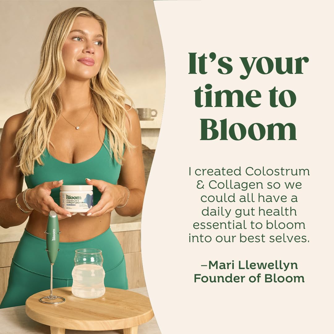 Pre-Order | Arrives in 5–10 Days –
Bloom Nutrition Bovine Colostrum Powder for Gut Health, Immune Support, Hair Growth & Beauty Supplement, Gluten Free, Sugar Free | Unflavored, 25 Servings