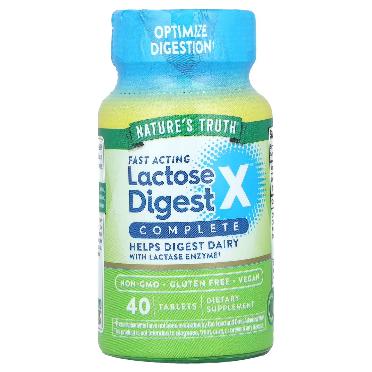 Pre-Order | Arrives in 5–10 Days – Nature's Truth
Fast Acting Lactose Digest X™ Complete, 90 mg, 40 Tablets
