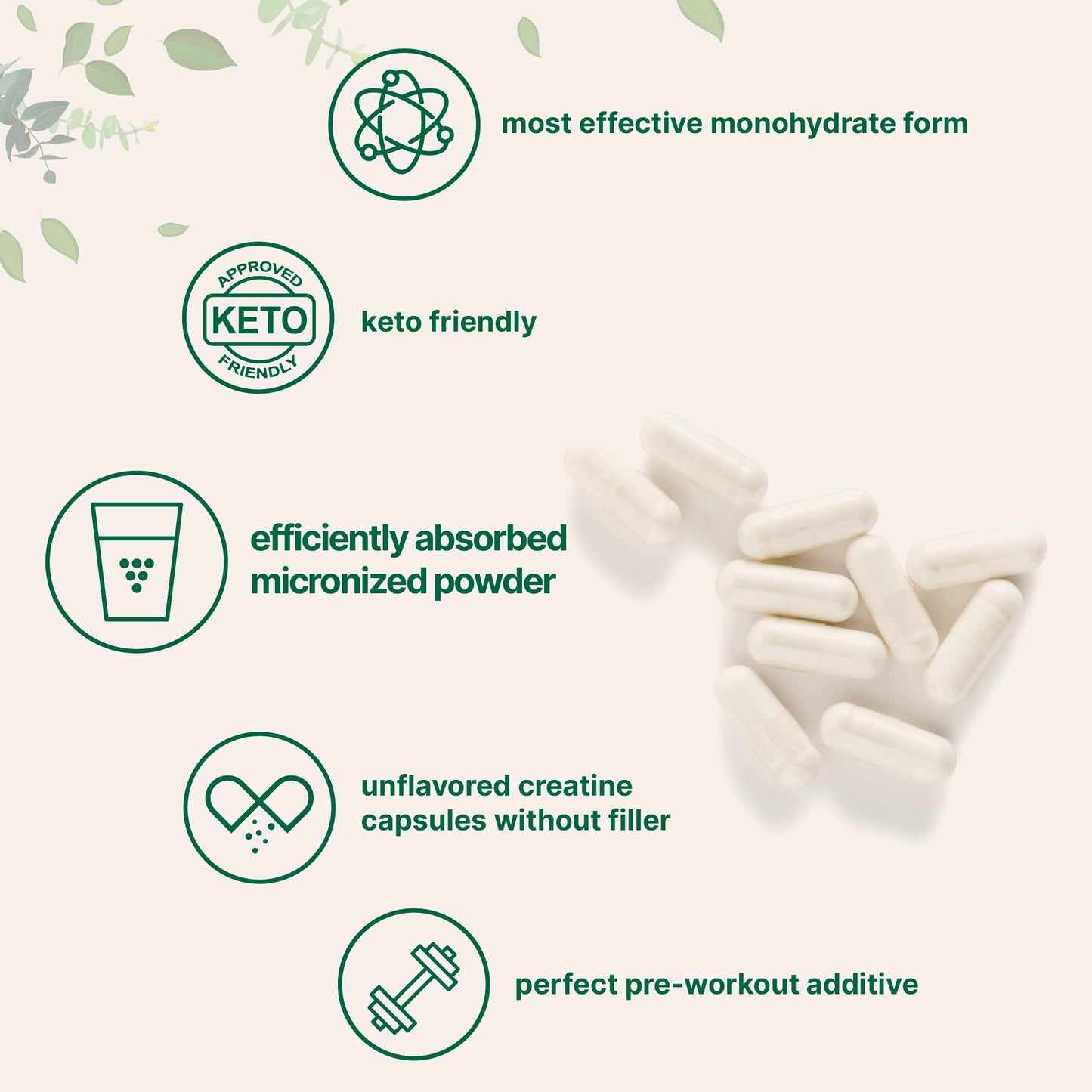 Pre-Order | Arrives in 5–10 Days – Creatine Monohydrate 5,000mg, 500 Capsules | Pure Creatine Pills – Micronized + Unflavored Powder Source, Easy Absorption | Pre Workout & Muscle Health Support | Keto, Non-GMO