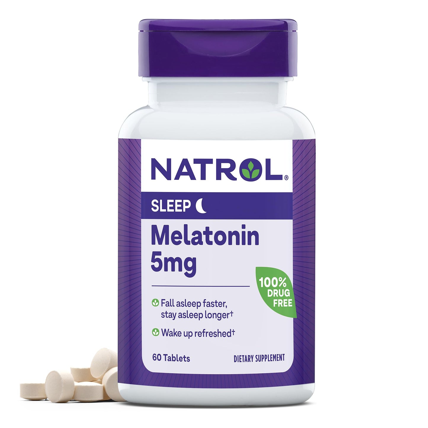 Pre-Order | Arrives in 5–10 Days – Natrol Melatonin 5 mg, Dietary Supplement for Restful Sleep, Sleep Supplements for Adults, 60 Melatonin Tablets, 60 Day Supply