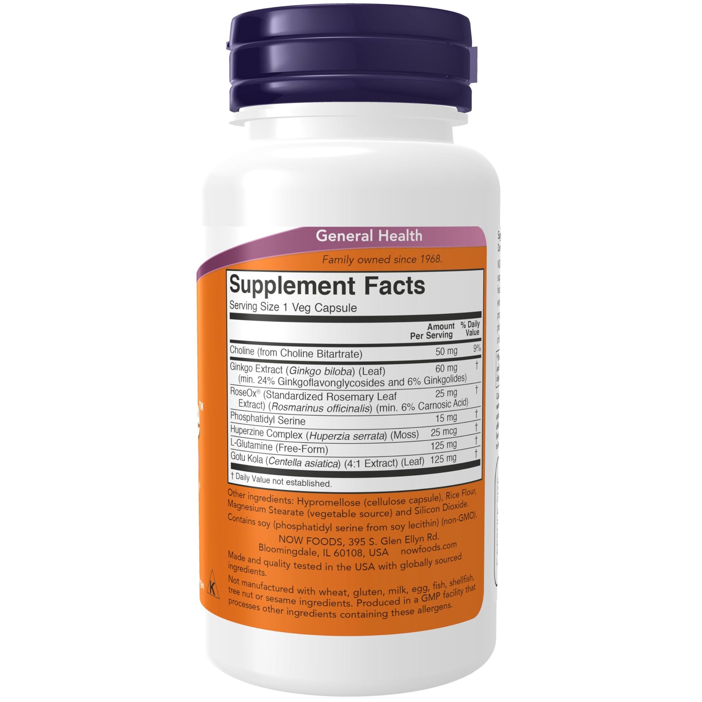 Pre-Order | Arrives in 5–10 Days – NOW Foods Supplements, Brain Elevate™, Featuring Ginkgo Biloba, RoseOx® and Phosphatidyl Serine, 60 Veg Capsules