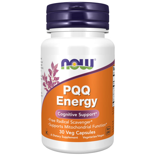 Pre-Order | Arrives in 5–10 Days – NOW Foods Supplements, PQQ Energy, Free Radical Scavenger*, Cognitive Support*, 30 Veg Capsules