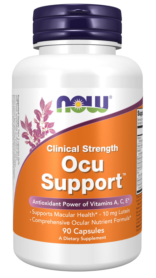 Pre-Order | Arrives in 5–10 Days – NOW Foods Supplements, Ocu Support™with FloraGLO® Lutein, plus Vitamins A, C and E, 90 Veg Capsules