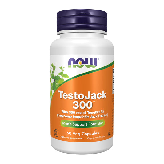 Pre-Order | Arrives in 5–10 Days – NOW Foods Supplements, TestoJack 300™ with 300 mg of Tonkat Ali (Eurycoma longifolia Jack Extract), 60 Veg Capsules