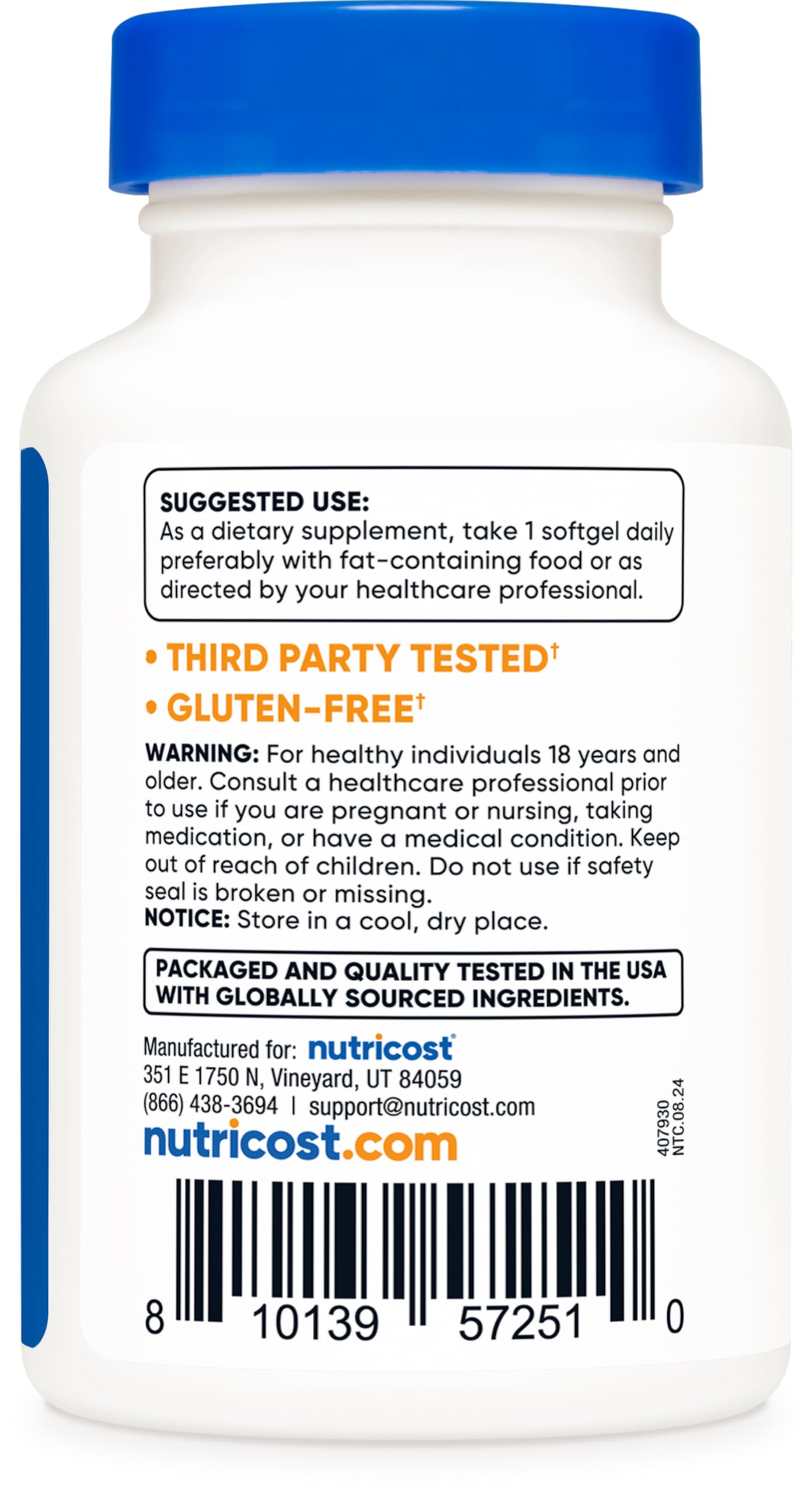 Pre-Order | Arrives in 5–10 Days – Nutricost Astaxanthin 12mg, 30 Softgels - Non-GMO and Gluten Free