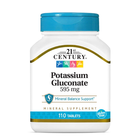 Pre-Order | Arrives in 5–10 Days – 21st Century Potassium 595 mg Tablets, 110 Count (Pack of 3)
